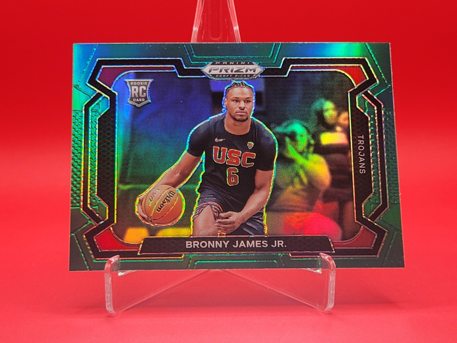 2024 Panini Prizm Draft Picks Bronny James #86 Image Variation Prizm Green USC