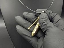 Brass Finished Novelty Bullet Style Spoon Keyring