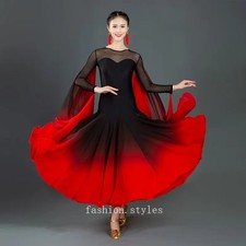Professional Moden Dance Dress Women Standard Ballroom Practice Wear Long Skirt