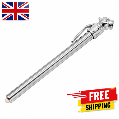 Tyre Pressure Gauge Pen 5-50 PSI Car Bike Van Air Tester Tool Silver UK