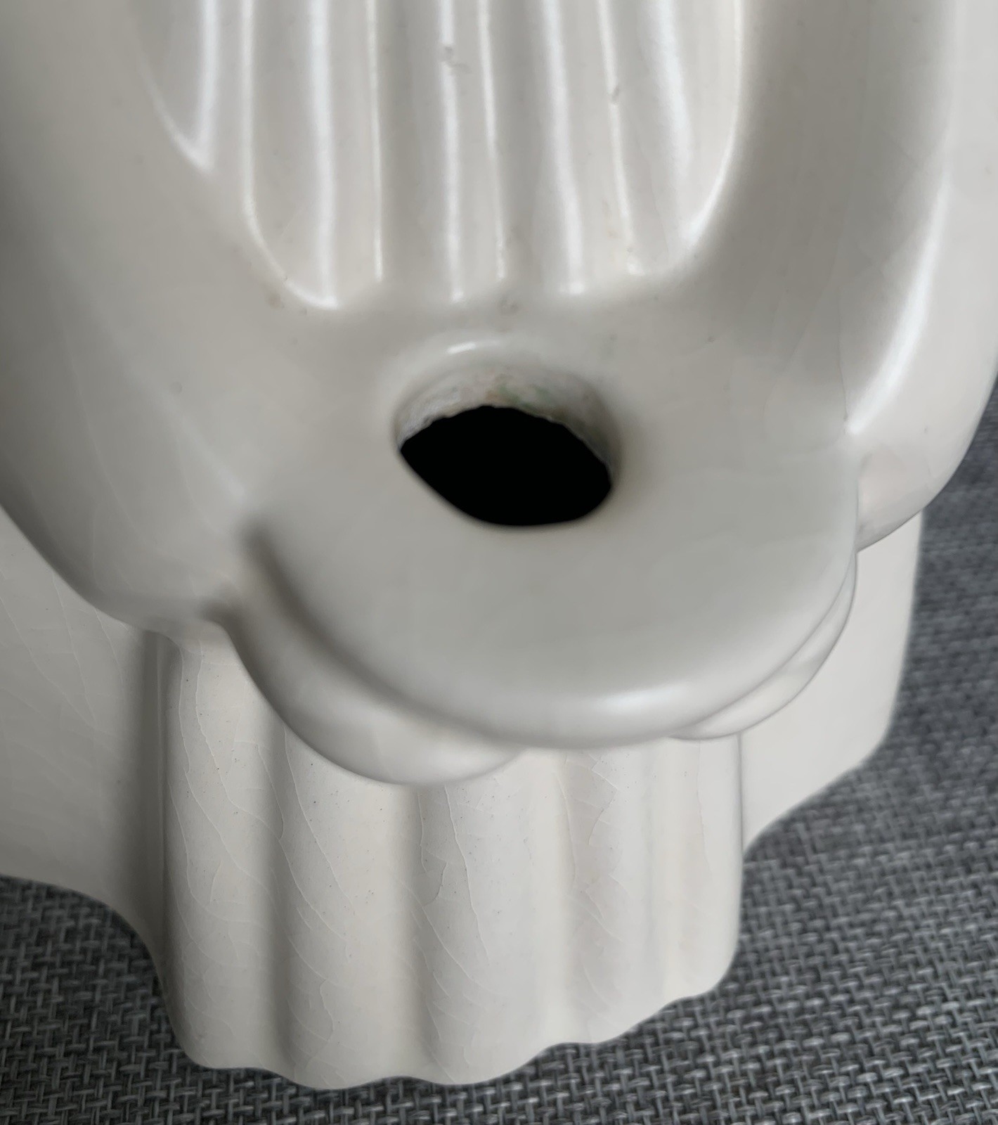 Vintage 60’s MCM Ceramic Singing Angel Christmas Candle Holder 9” Matte White