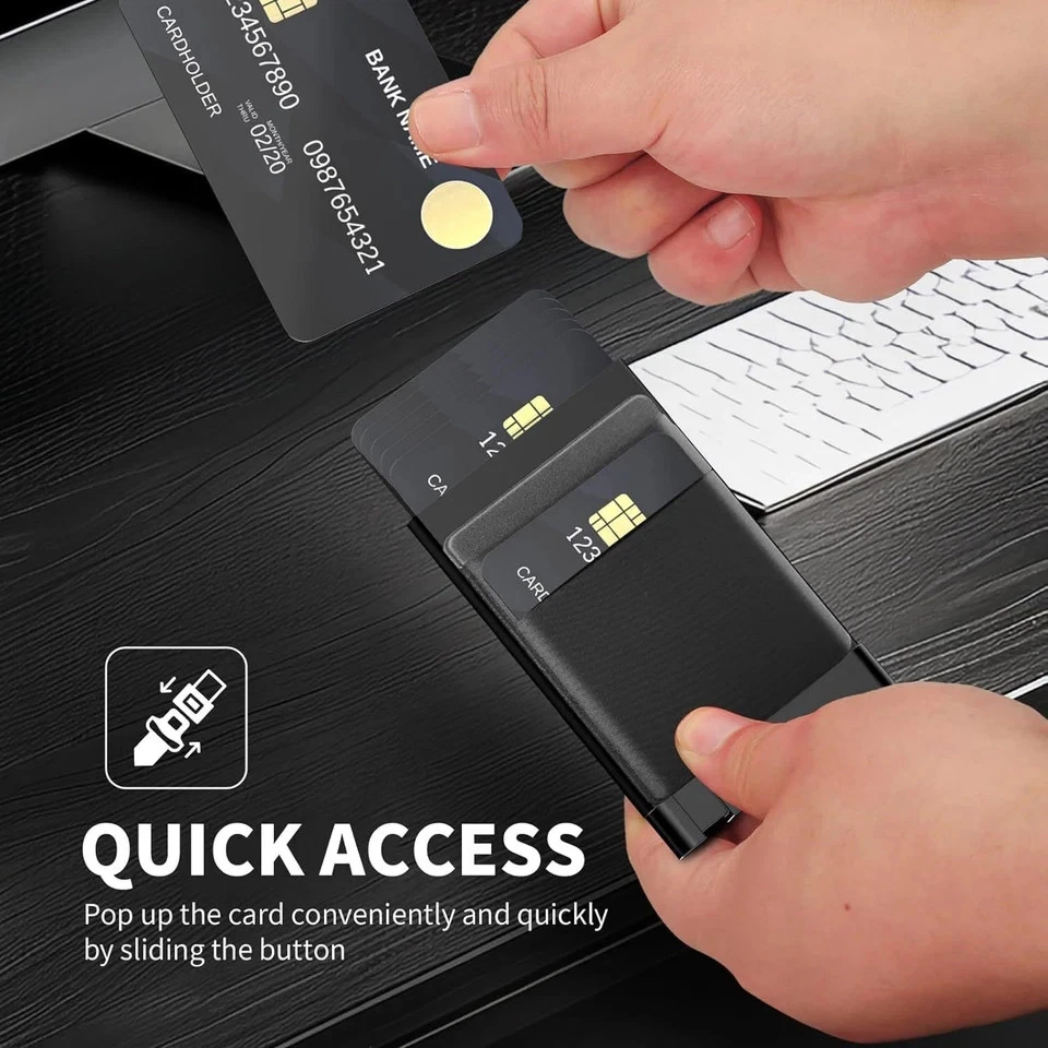 Ekster Style Aluminum Card RFID BLOCKING Wallet - Black - New SEALED USA SELLER - Image 2 of 4