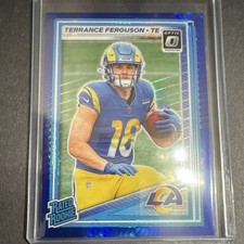 2025 Panini Donruss Optic Rated Rookie Blue Hyper Prizm Terrance Ferguson Rams …