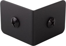 4 Set 2 x 2 x 1.5 Inch Metal Corner Protectors for Furniture, Black