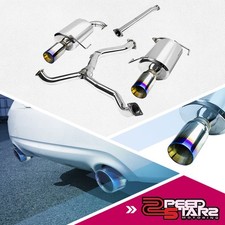 CATBACK EXHAUST DUAL MUFFLER 4" BURNT TIP FOR 05-09 LEGACY GT 2.5L BL/BP DOHC