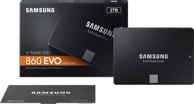 Samsung 860 EVO 2,5 Zoll 2TB SATA III Internes SSD Modell MZ-76E2T0B  +TOP+
