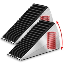 2 Pack Strongest Heavy Duty Door Stopper Wedge - Spring Large Door Stoppers, ...