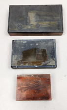 Antique LETTERPRESS Photo Negative Printing Plate Copper Wood BLOCK Lot of 3