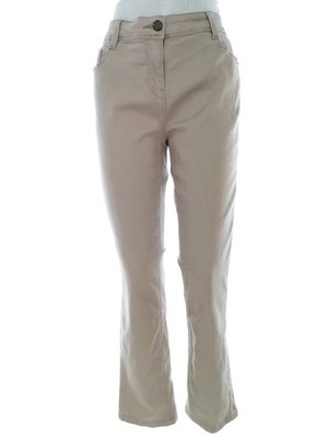 Minimal Hose Beige Baumwollmischung Pencil Knopfleiste Taschen Maritim Gr. 42
