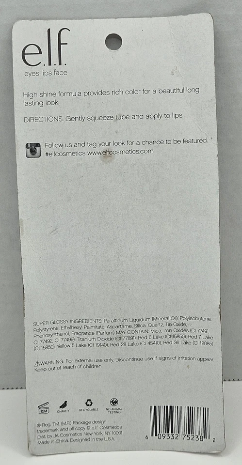 ELF Super Glossy Lip Shine Pink Pop Swirl NOS Y2K Lip Gloss Beauty NIP - Image 2 of 2