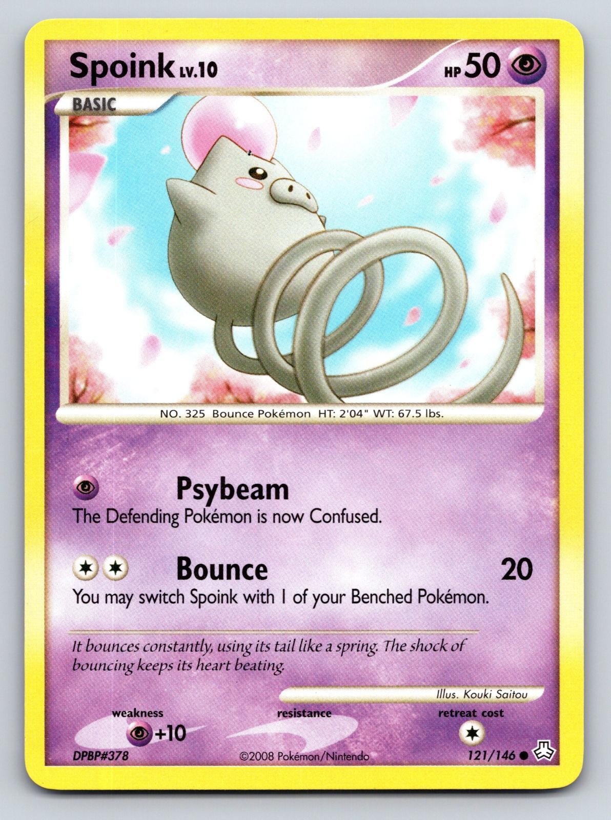 SPOINK 121/146 COMMON LEGENDS AWAKENED POKEMON LP