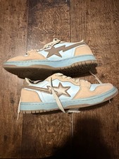 A Bathing Ape BAPE STA Tan/Light Blue Lace-Up...