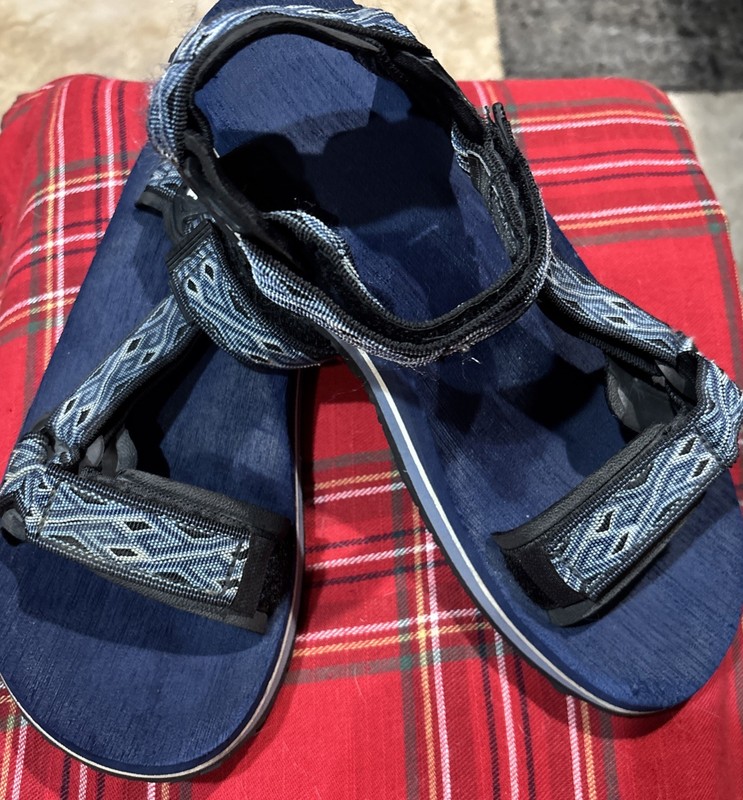 Teva Sandals UniSEX Blue  Water Hiking Adjust Straps SZ 10 Beach Blue Lining