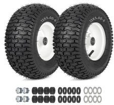 13x5.00-6 Rubber Lawn Mower Tire and Wheel, 2 Pcs Replacement 13x5-6nhs Riding