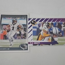 Score NFL Football Trading Card Lot - T.J. Watt, Jalen Hurts, 2 Cards