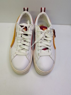 Puma Women's Mayze Gentle Platform Sneaker TM8 White/Gold  Size US:6.5 EUR 40