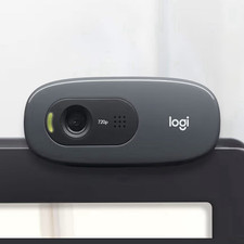 Logi 720p HD 1280x720 Clip-On Webcam with Built-In Microphone, Black