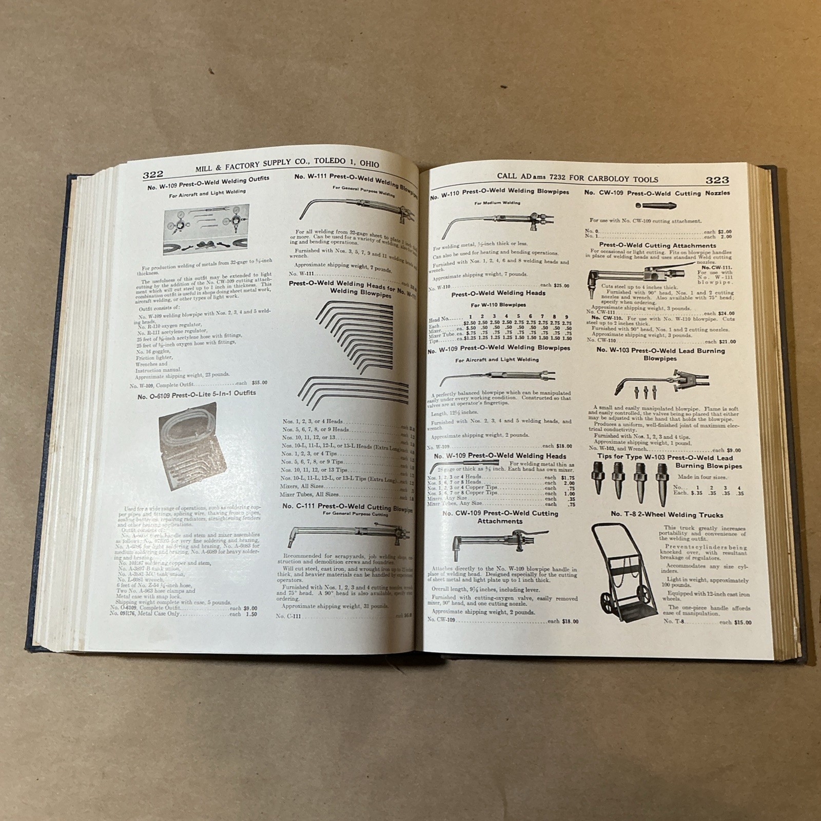 1946 Mill & Factory Supply Co. Industrial Supply Catalog Toledo Ohio INV-AA46