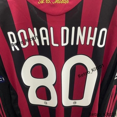 Ronaldinho #80 AC Milan 2009/10 UEFA Champions League Long sleeve