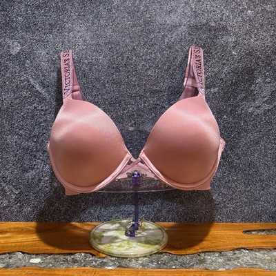 Victoria s Secret Bombshell Shine Strap Add-2-Cups Push-Up Bra Dusk Rose 36B NWT