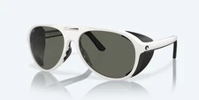 NEW Costa Del Mar GRAND CATALINA POLARIZED Sunglasses White/ Gray Glass 580G