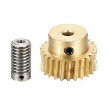 Worm Gear Set 0.8 Module 1:25 Reduction Rate(Gear-4mm Bore, Rod 6mm Bore)