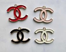 CC Charm CC Pendant Hollow  Button/4PC 