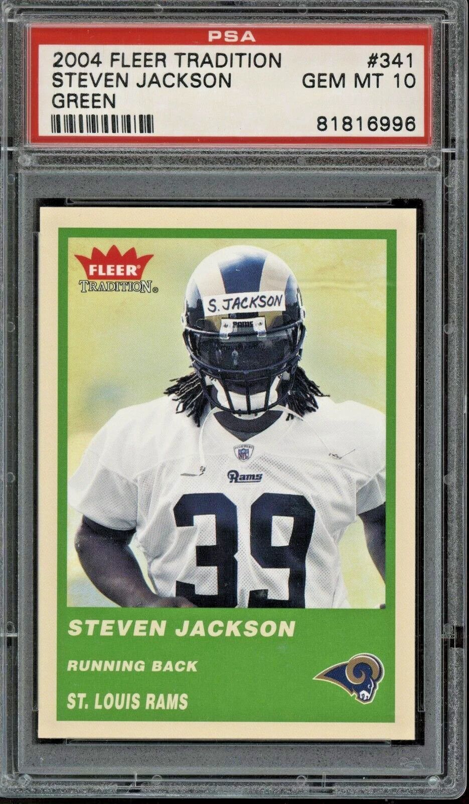 Steven Jackson Fleer Tradition #341 Green