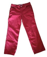 Tommy Hilfiger Women's Size 10 Cotton Red Casual Chino Ankle Pant