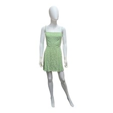 REFORMATION | Green Floral Print Mini Dress in Size US 8