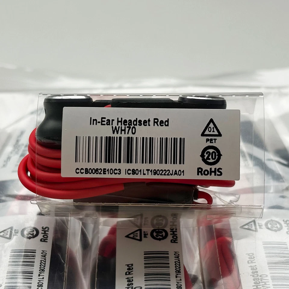 Auriculares internos clásicos originales KEY2 rojos edición limitada para BlackBerry WH70 Foto 3 de 4