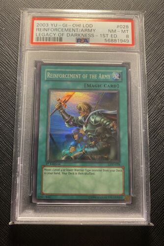 PSA 8 - REINFORCEMENT OF THE ARMY - LOD-028 - 1ST ED - SUPER - 2003 - Yu-Gi-Oh - Photo 1/3