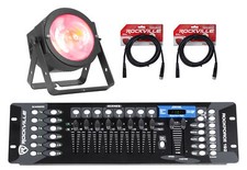 American DJ ADJ DOTZ PAR 100 RF COB LED Par Can Wash Light DMX Controller Cables