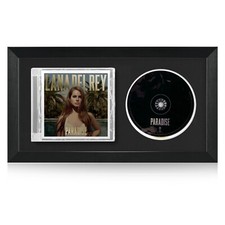 CD Cover Black Frame Black Mount Memorabilia Music Wall Art Display Album 14"x7"