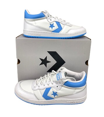 Converse Men\'s White and Blue Size 10.5 Converse Fastbreak Pro Mid Top White/Light Blue Mens Size  main image 2