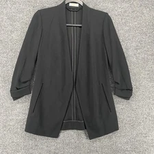 Aritzia Babaton Blazer Womens 00 Black Open Front Long Ladies Career Academia