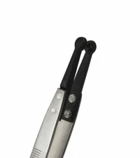 SOFT TIP PEARL FIBER TWEEZERS BEAD HOLDING JEWELRY MAKING BEADING TWEEZERS 160MM