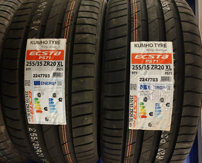 2X NEW KUMHO PS71 SPORT 255/35 ZR20 XL 97Y UHP CAR TYRES 255 35 20