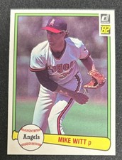 1982 Donruss Mike Witt Baseball Rookie Card (RC) #416 Angels Pitcher O/C
