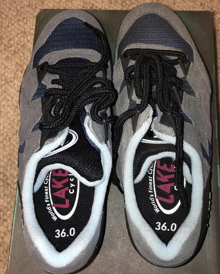 Sapatos femininos de MTB Lake Cycling SPD MX100W cinza/azul tamanho EUR 36 / EUA 5 - Imagem 4 de 4