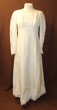 1960  s FINK ORIGINAL  RADIANT  EMPIRE WAIST WEDDING DRESS W/ REMOVABLE TRAIN