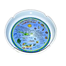 CARIBBEAN Porcelain ASHTRAY Collector  Souvenir