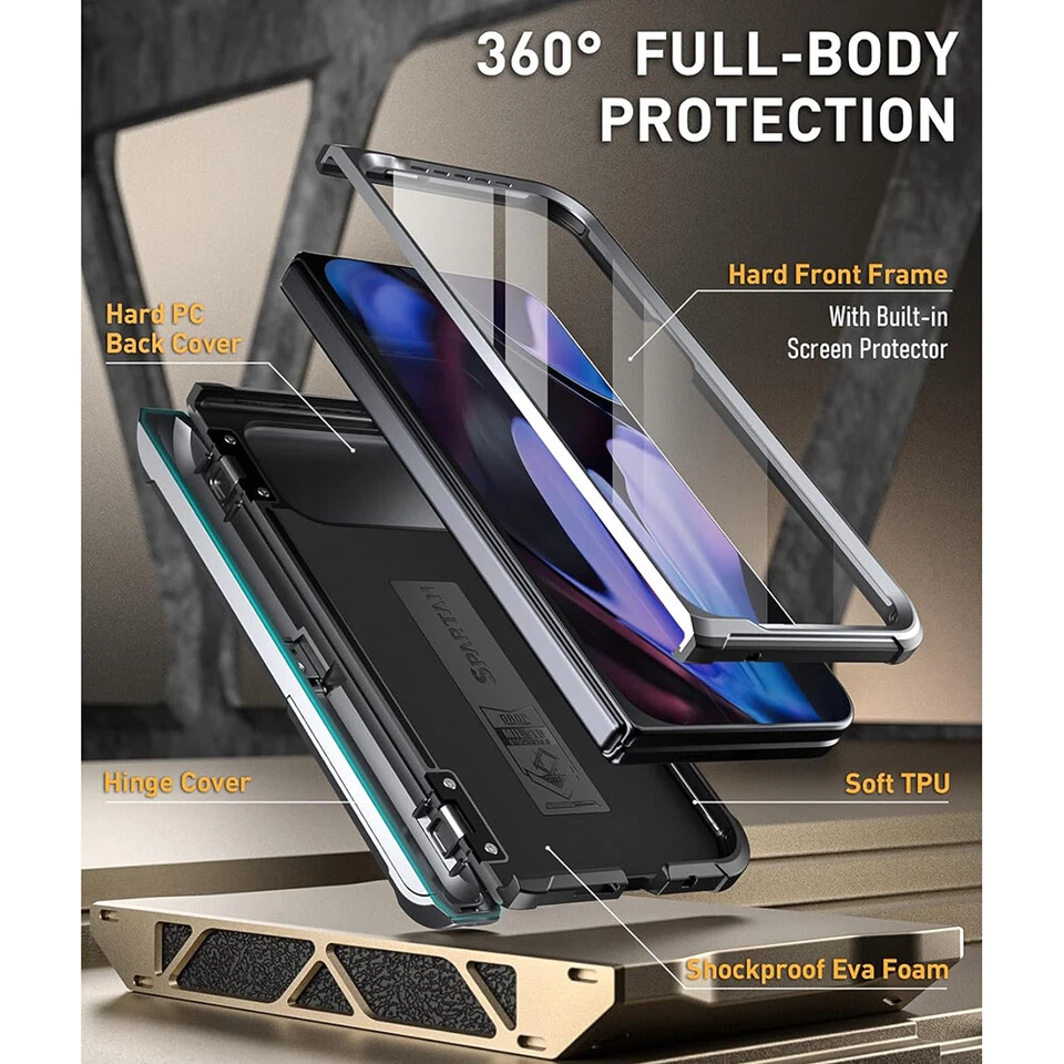 For Google Pixel 9 Pro Fold 5G Case Poetic with Kickstand Shockproof Cover - Image 3 of 4