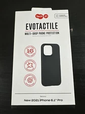 Tech21 iPhone 13 Pro EvoTactile Case - 16 ft Drop Protection - Black