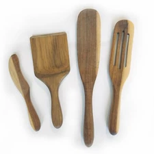 NEW ***Beautiful*** Mad Hungry Original 4-Piece Acacia wood Spurtle Set Boxed