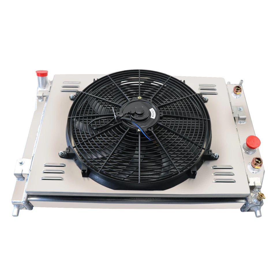 4 Row Radiator Shroud Fan For 2005-2013 2010 Chevrolet Corvette C6 SSR 7.0L V8. Foto 3 de 4