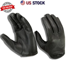 Women's Ladies Safety Water Resistant Leather Driving Motorcycle Police Gloves