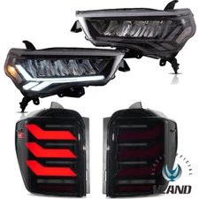 LED Headlights + SMOKED Tail Lights For 2014-2023 Toyota 4Runner SR5 TRD Limited