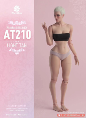 US Worldbox AT210 1/6 Suntan Flexible Movable Joint Bee Waist Body Figure toys