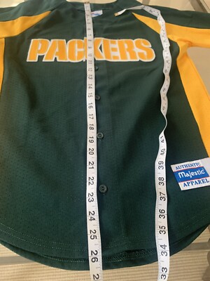 Vintage Green Bay Packers Baseball Jersey Made In USA By Majestic
